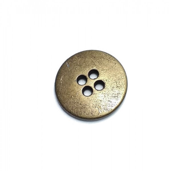 Metal button with four holes pattern 17 mm - size 27 E 1558