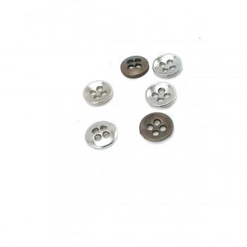 9 mm - 14 size Simple Four-Hole Metal Button E 1561