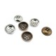 Metal button post with four holes 17 mm - Size 28 E 1632