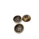 Metal button post with four holes 17 mm - Size 28 E 1632