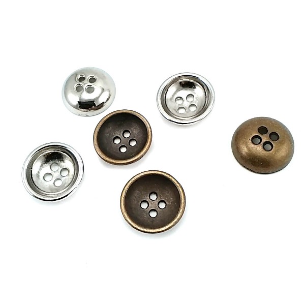 Metal button post with four holes 17 mm - Size 28 E 1632
