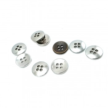 13 mm - 21 L Four Hole Sew-on Button Concave E 1633