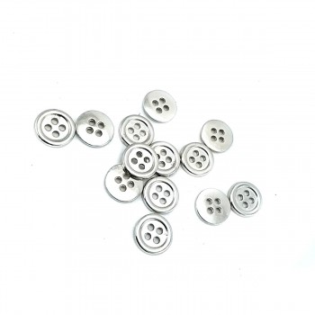  CHGCRAFT 48pcs 6 Styles Metal Shank Buttons 1-Hole Flat Round  Button Golden Silver-Black Button Set for Sewing Clothing Craft 15mm 20mm  25mm