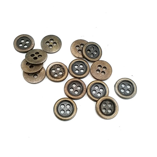 10 mm Square Button with Four Holes E 1714