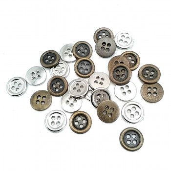 10 mm Square Button with Four Holes E 1714