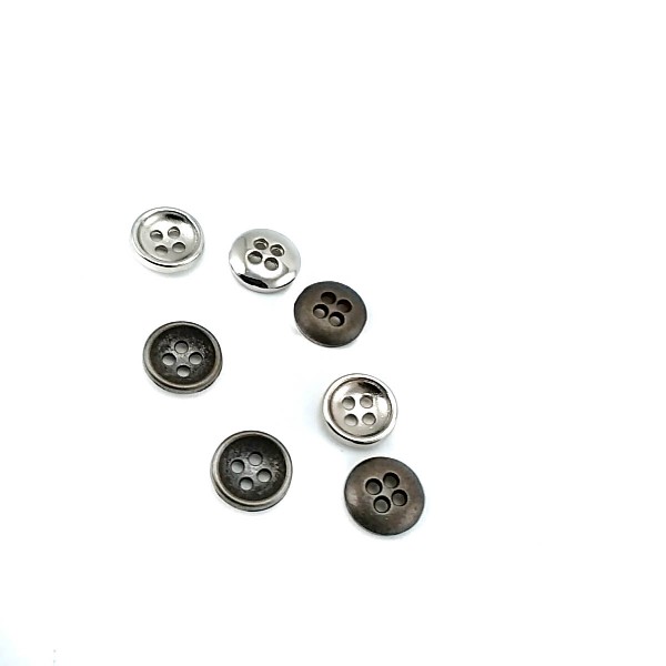 9 mm - 14 size Simple Four-Hole Metal Button E 1740