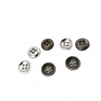 9 mm - 14 size Simple Four-Hole Metal Button E 1740