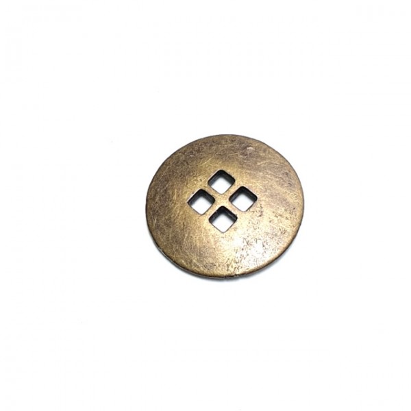 Four-hole perforated metal button 23 mm E 1861