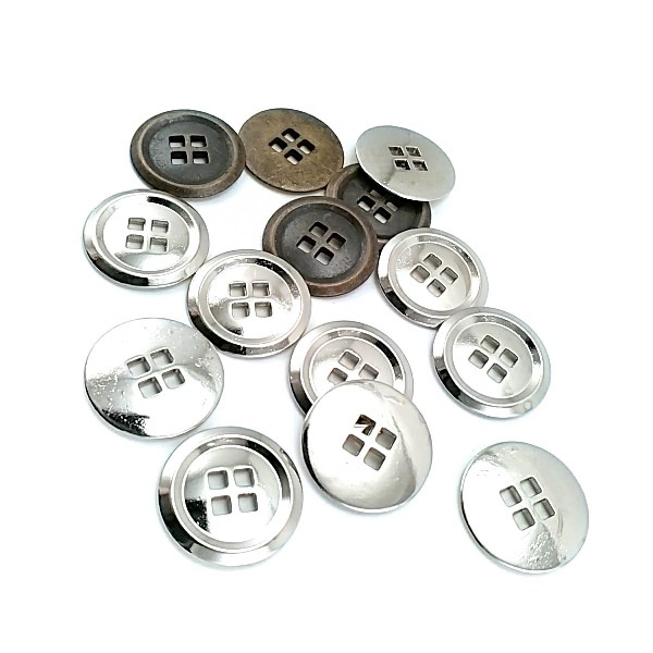 Four-hole perforated metal button 23 mm E 1861