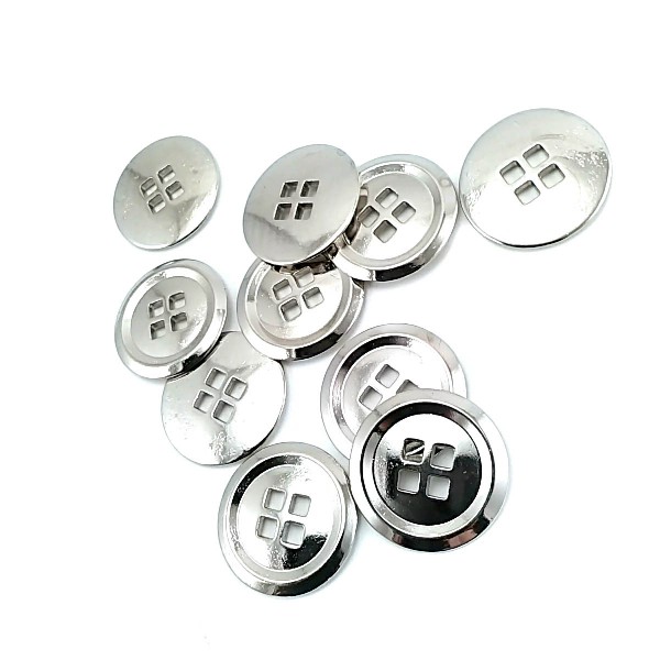 Four-hole perforated metal button 23 mm E 1861