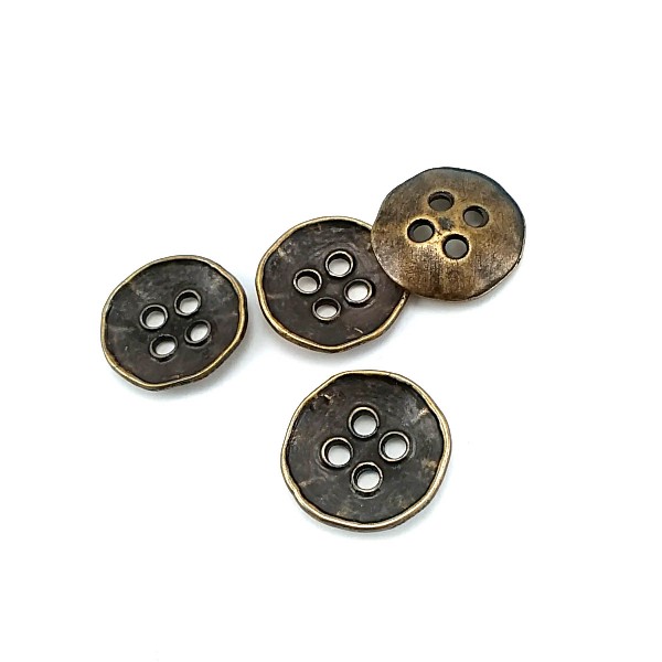 Retro dört delikli metal düğme dikme 20 mm - 31 boy E 305