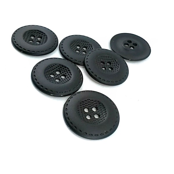 25 mm 40 L Four Hole Metal Sewing Button Matt Dyed E 460 BY