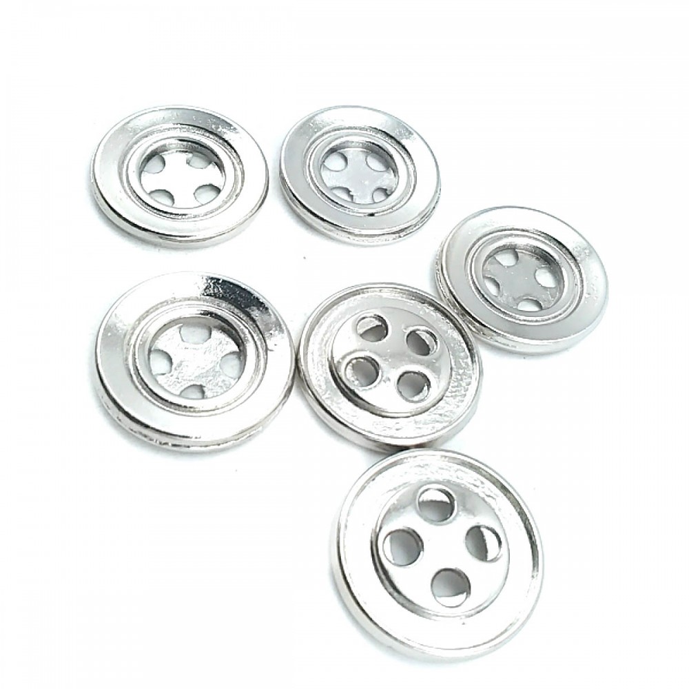 Trenchkot and Coat Button with Four Holes Metal Sewing Button 25 mm 40 L