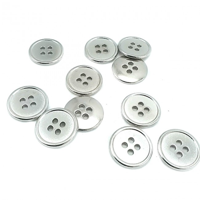 20 mm - 35 boy Desensiz Dört Delikli Dikme Düğme E 554 20 mm - 35 boy Desensiz Dört Delikli Dikme Düğme E 554