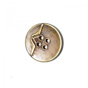 23 mm - 36 lignes Metal perforated button with four holes E 772