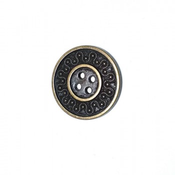 30 mm - size 47 Metal big button post with four holes E 818