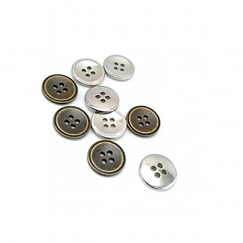 15 mm - 24 size Four hole metal button E 70