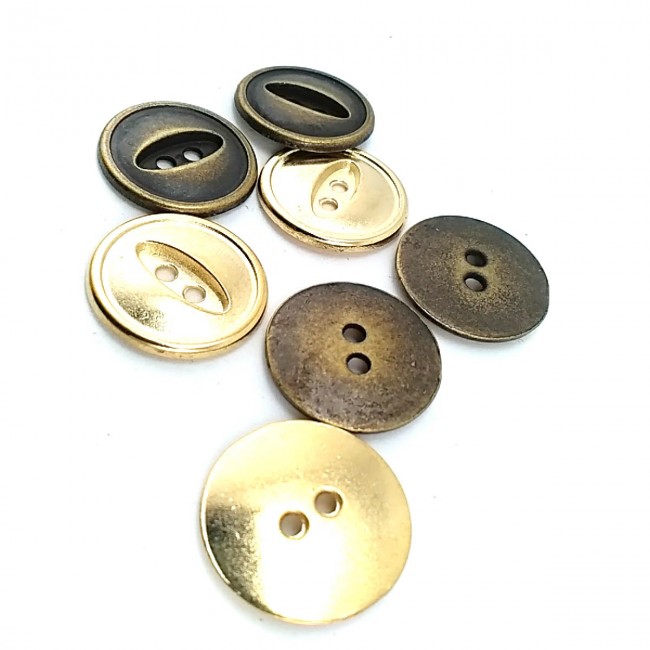 20 mm - 32 boy Metal İki Delikli Dikme Düğme E 1160 20 mm - 32 boy Metal İki Delikli Dikme Düğme E 1160