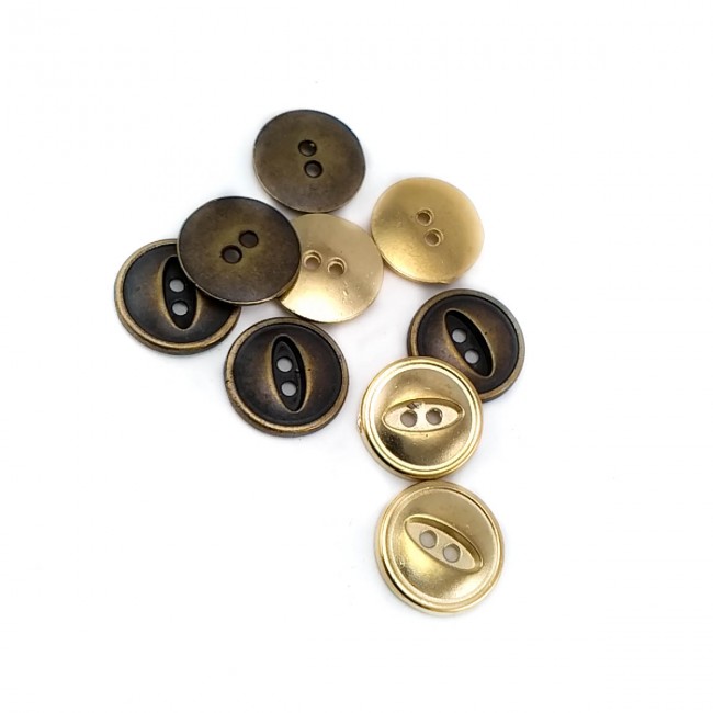 Metal düğme dikme iki delikli 17 mm - 26 boy E 1161 Metal düğme dikme iki delikli 17 mm - 26 boy E 1161