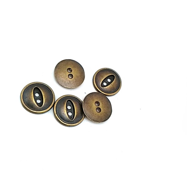 Metal button post with two holes 17 mm - size 26 E 1161