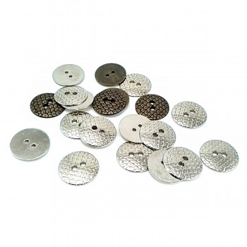 19 mm Metal button with two holes E 1420