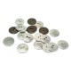 Metal perforated button with two holes 19 mm E 1420