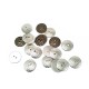 Metal perforated button with two holes 19 mm E 1420