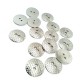 Metal perforated button with two holes 19 mm E 1420