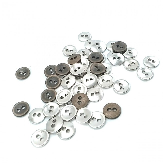 9 mm Sade İki Delikli Dikme Düğme E 1445 9 mm Sade İki Delikli Dikme Düğme E 1445
