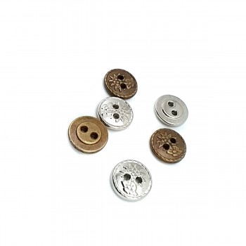 13 mm - 21 boy İki Delikli Metal Düğme Gömlek ve Bluz Düğmesi E 301