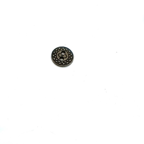 3gen Desenli 13 mm - 21 boy Metal İki Delikli Dikme Düğme E 522