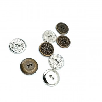 13 mm Two-Hole Labyrinth Pattern Button E 551