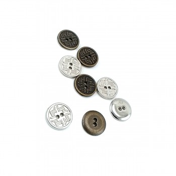 13 mm Two-Hole Labyrinth Pattern Button E 551