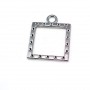 22 mm x 28 mm Rhinestone Frame Zipper Puller E 1040