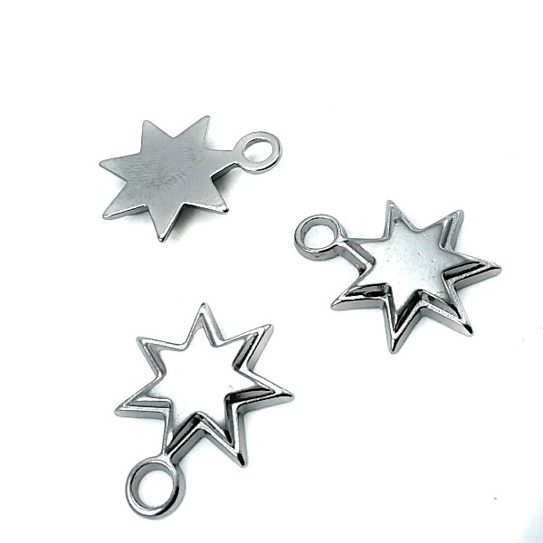 Double Layer Star Shaped Zipper Puller 16 mm E 1187