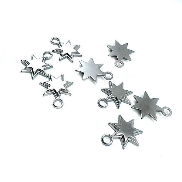 Double Layer Star Shaped Zipper Puller 16 mm E 1187