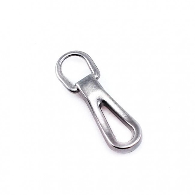 Metal fermuar elciği - sade tasarım 26 mm E 1736 Metal fermuar elciği - sade tasarım 26 mm E 1736