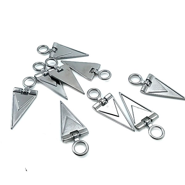 4 cm Enamel Zipper Pull Triangle Shape Zipper Pulls for Coats and Jackets E 1787