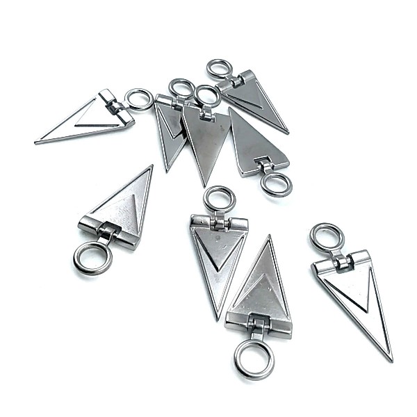 4 cm Enamel Zipper Pull Triangle Shape Zipper Pulls for Coats and Jackets E 1787