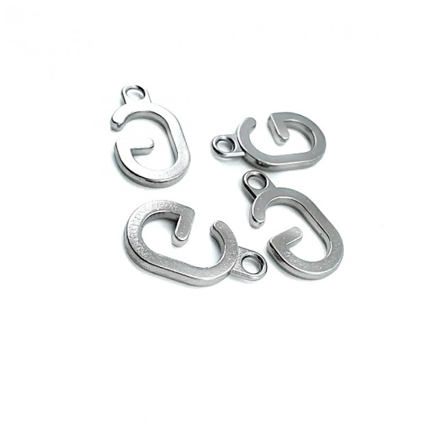 27 mm x 15 mm " G " Şekilli Fermuar Elciği E 216 27 mm x 15 mm " G " Şekilli Fermuar Elciği E 216