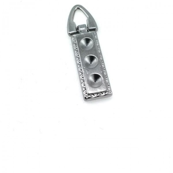 Zipper handles with enamel stone 37 mm x 8 mm E 527