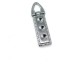 Zipper handles with enamel stone 37 mm x 8 mm E 527