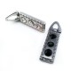 Zipper handles with enamel stone 37 mm x 8 mm E 527