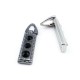 Zipper handles with enamel stone 37 mm x 8 mm E 527