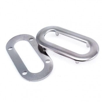 Metal eyelets, Oval-shaped, 20mm x 15mm (inner) Nickel JCD20-NL 100 sets