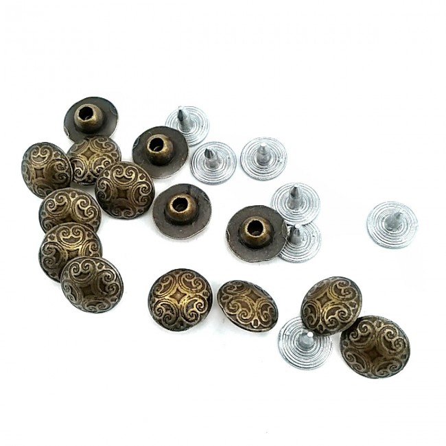 Desenli zamak perçin - rivet 10.3 mm 16 boy E 248 Desenli zamak perçin - rivet 10.3 mm 16 boy E 248