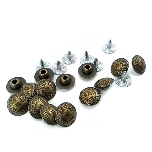 Patterned zamak rivet - rivet 10.3 mm 16 size E 248