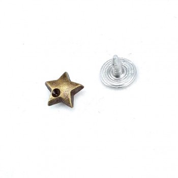 Rivet - star shape with rivet stone 7 mm 11 size E 998