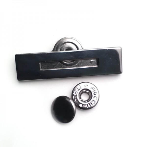 Double track rod stylish snap button 45 x 10 mm E 1594