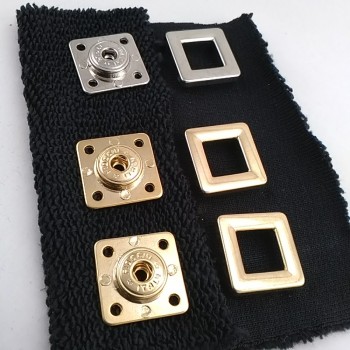 25 x 25 mm Aesthetic Square Coat and Jacket Snap Button E 1282